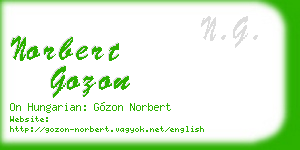 norbert gozon business card