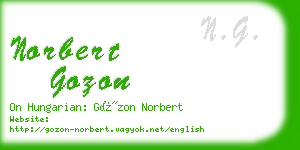 norbert gozon business card